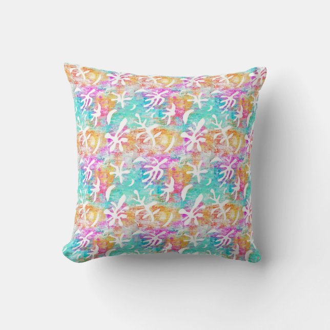 Abstract Art Boho Matisse Botanical Shapes  Cushion (Front)