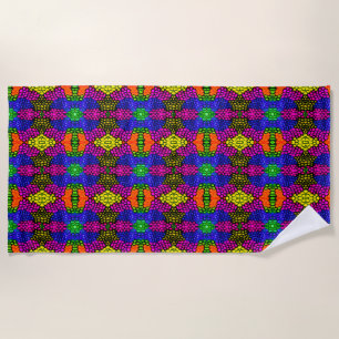 Abstract Art Bright Pattern Beach Towel