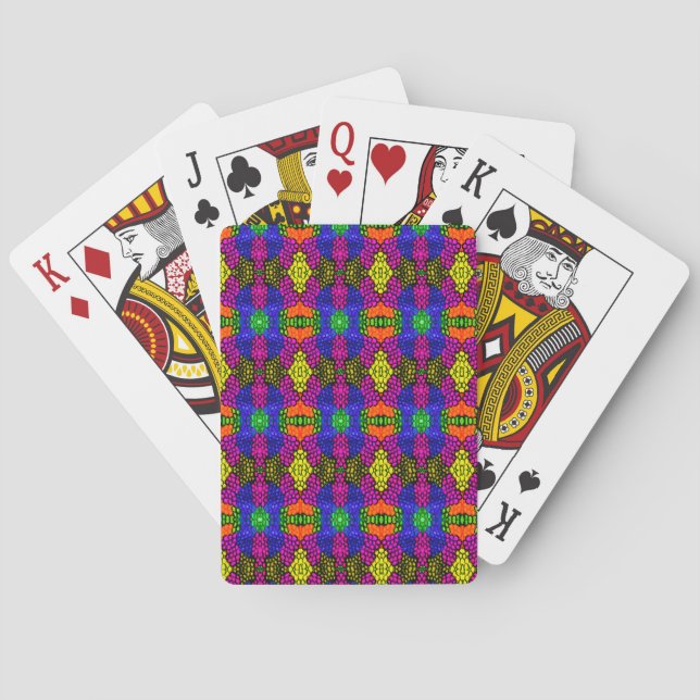 Abstract Art Bright Pattern Playing Cards (Back)