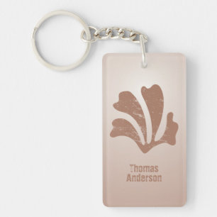 Abstract Art Brown Algae, Kelp Key Ring
