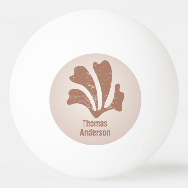 Abstract Art Brown Algae, Kelp Ping Pong Ball (Front)