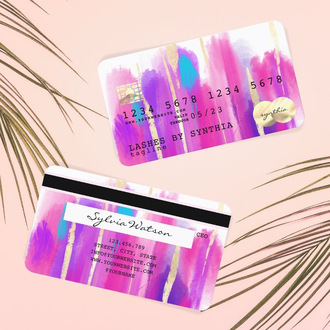 Abstract Art Brush Boho Credit Card (Creator Uploaded)