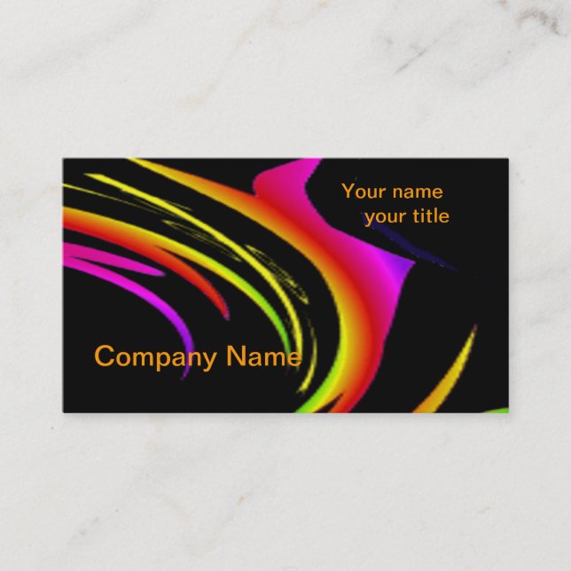 Abstract Art business card template (Front)