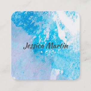 abstract art business card template blue splash