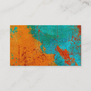 Abstract Art Business Cards Orange Red Blue Green