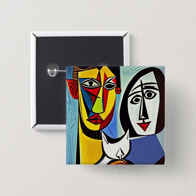 Abstract Art Button (Front & Back)