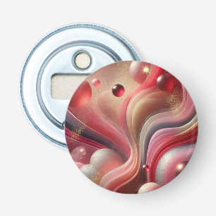 Abstract Art Button Bottle Opener