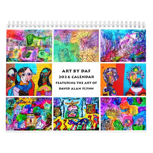 ABSTRACT ART BY DAF 2026 Calendar (Cover)