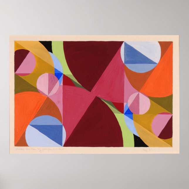 Abstract art by Joseph Schillinger Poster (Front)