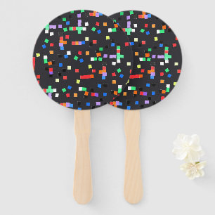 Abstract Art by Kids Hand Fan