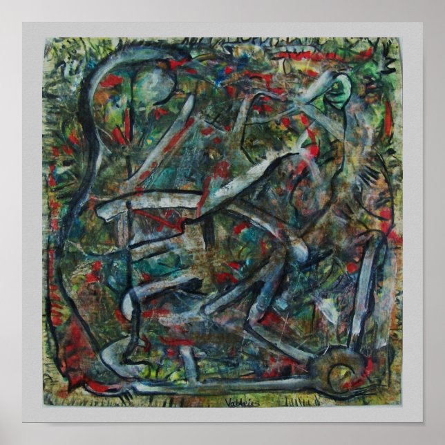 Abstract Art by ValAries Pachydermatous Poster (Front)