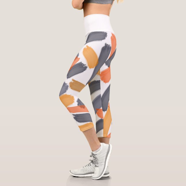 Abstract Art Capri Leggings (Left)