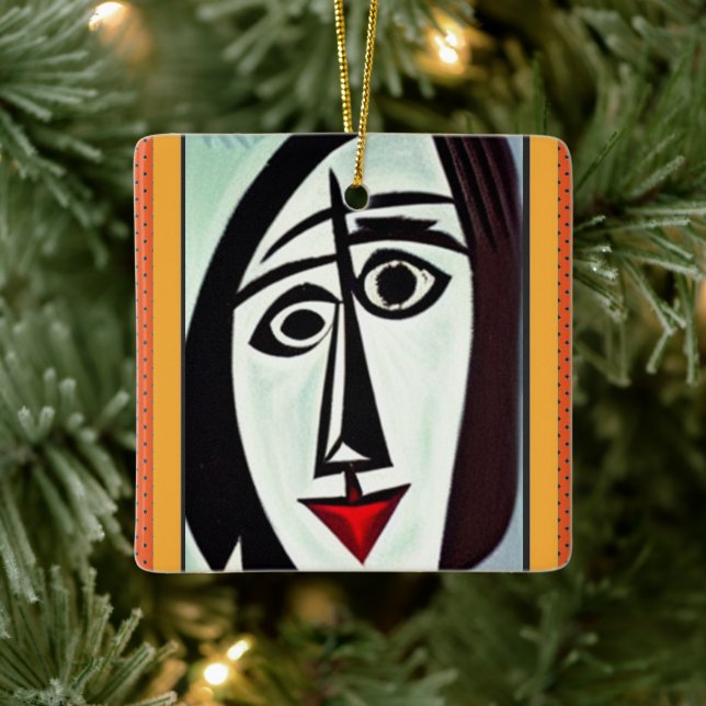 Abstract Art Ceramic Ornament (Tree)