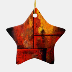 Abstract Art Ceramic Ornament