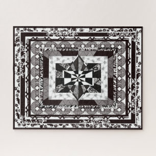 Abstract Art Challenging Black White Super Detail Jigsaw Puzzle