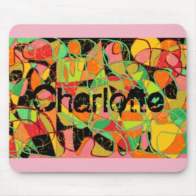 abstract art Charlotte from Orphan Black tvshow Mouse Pad (Front)