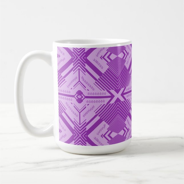 Abstract Art Chevron Geometric Seamless Pattern Coffee Mug (Left)