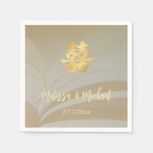 Abstract Art Chinese Wedding Custom Napkin