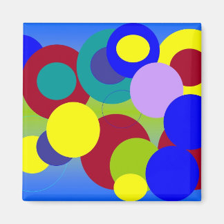 Abstract Art - Circles Amongst Clouds Magnet