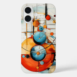 Abstract Art Circles iPhone 16 Case