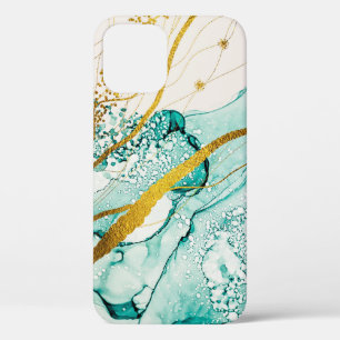 Abstract Art Clouds: Translucent Ink iPhone 12 Case