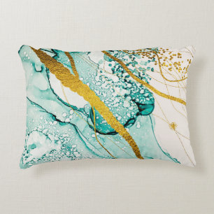 Abstract Art Clouds: Translucent Ink Decorative Cushion