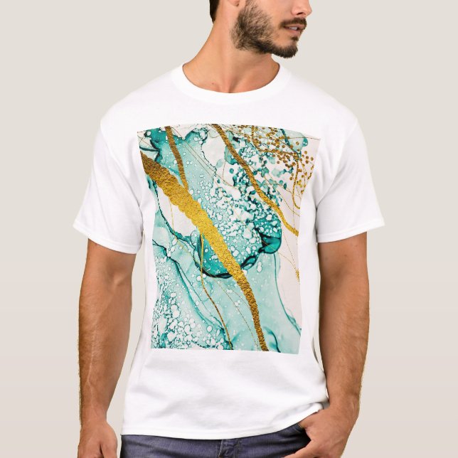Abstract Art Clouds: Translucent Ink T-Shirt (Front)