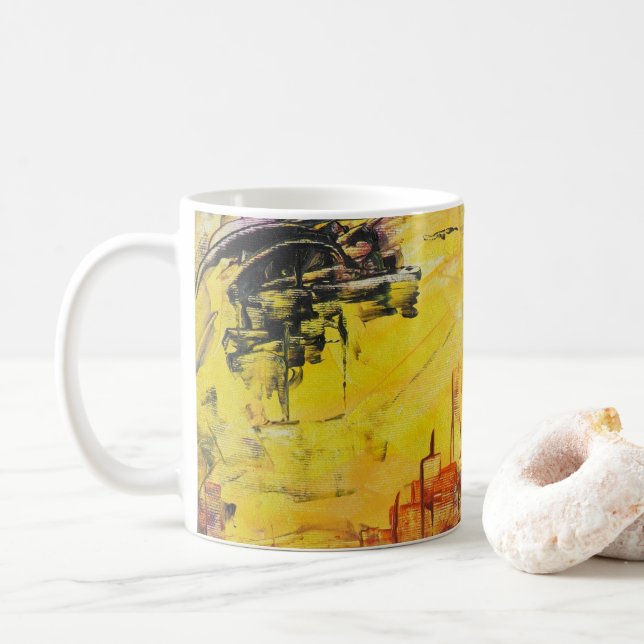 Abstract Art  Coffee Mug (With Donut)
