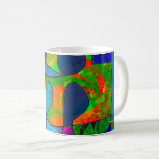 abstract art coffee mug "abstract6" (Front Right)