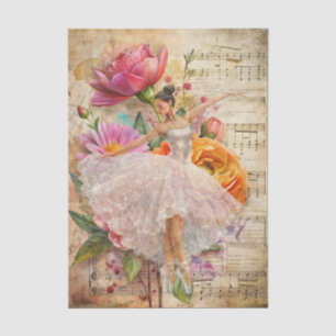 Abstract Art Collage Ballet Dancer Decoupage Tissue Paper