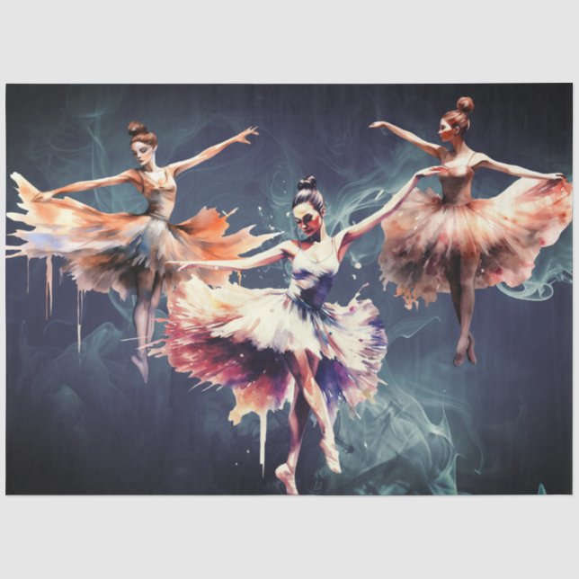 Abstract Art Collage Ballet Dancers Decoupage Tissue Paper (Front)