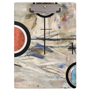 abstract art collage, mixed media and watercolor 3 clipboard