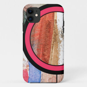 abstract art collage, mixed media and watercolor 4 iPhone 11 case