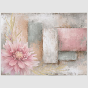 Abstract Art College Distressed Florals Decoupage Tissue Paper