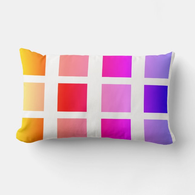 Abstract Art Colourful Blocks Throw Pillow Cushion (Front)