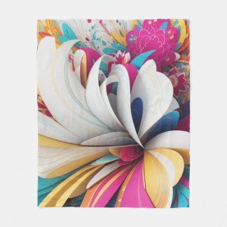 abstract art colourful fleece blanket