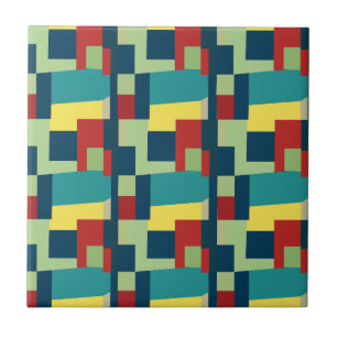 Abstract Art Colourful Geometric Modern Ceramic Tile