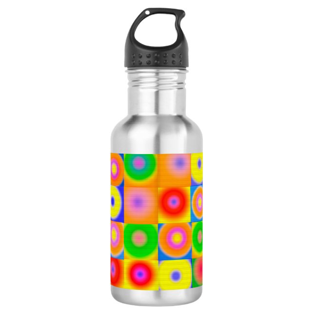 Abstract Art Colourful Happy 710 Ml Water Bottle (Front)