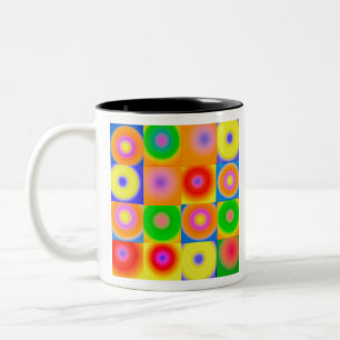 Abstract Art Colourful Happy Two-Tone Coffee Mug