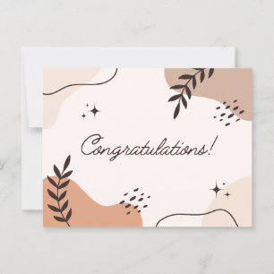Abstract art congratulations postcard