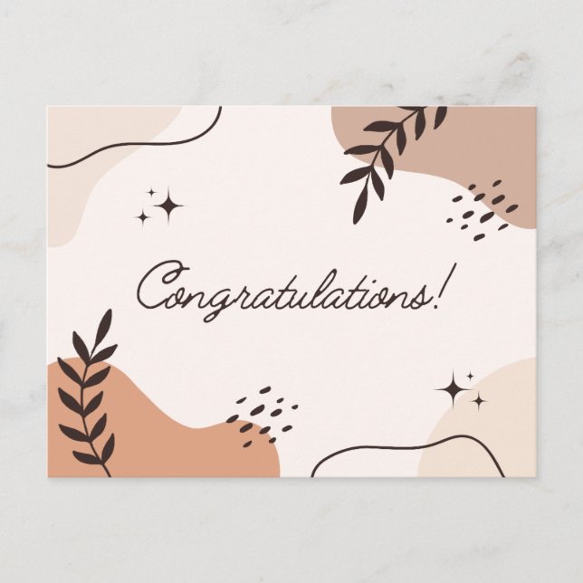 Abstract art congratulations  postcard (Front)