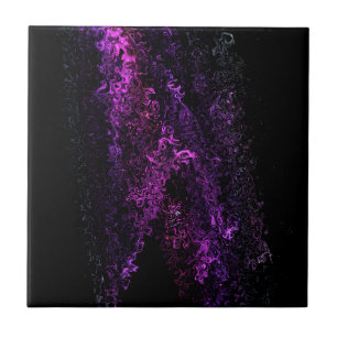Abstract Art Contemporary Purple Celestial Curtain Ceramic Tile