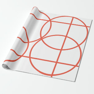 Abstract Art Coral Lines Pattern Wrapping Paper