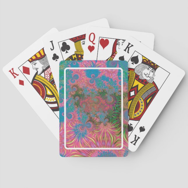 Abstract Art Corals Playing Cards (Back)