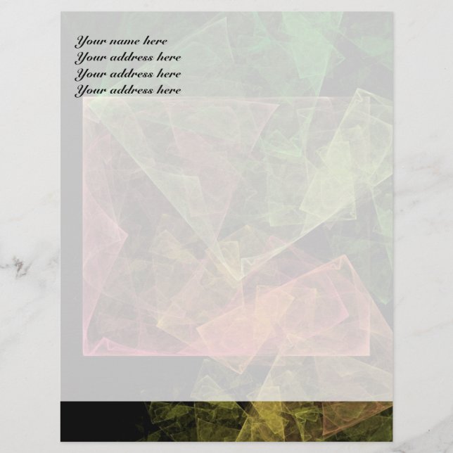 Abstract Art Cubic Space Letterhead Design (Front)