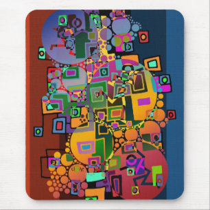 Abstract Art - Dancing in the city + your ideas Mouse Pad