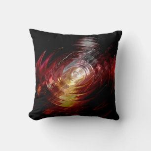 Abstract Art Dark Wave Swirl Light Cushion