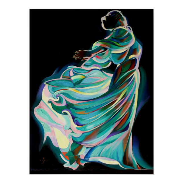 Abstract Art Deco Dancer - Art Print (Front)