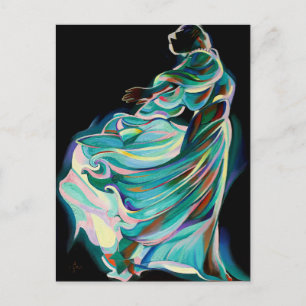 Abstract Art Deco Dancer - Art Print Postcard