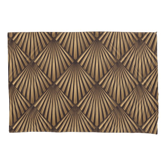 Abstract Art Deco: Gold Elegance. Pillowcase (Front)